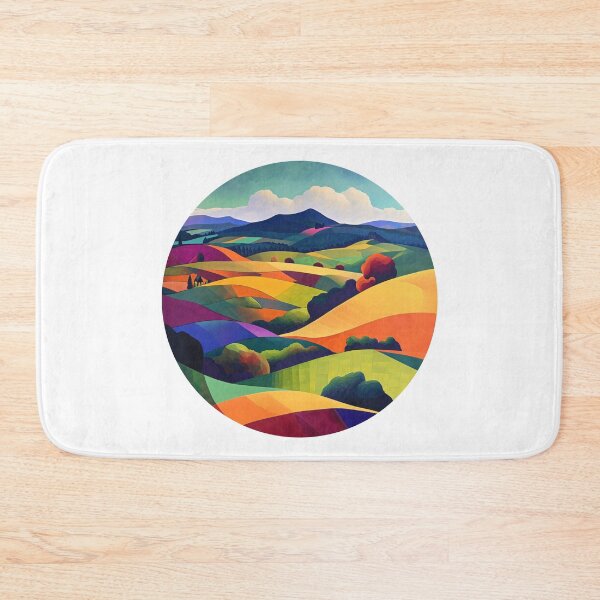 Item preview, Colorful Rolling Hills Landscape Painting designed and sold by amortka.
