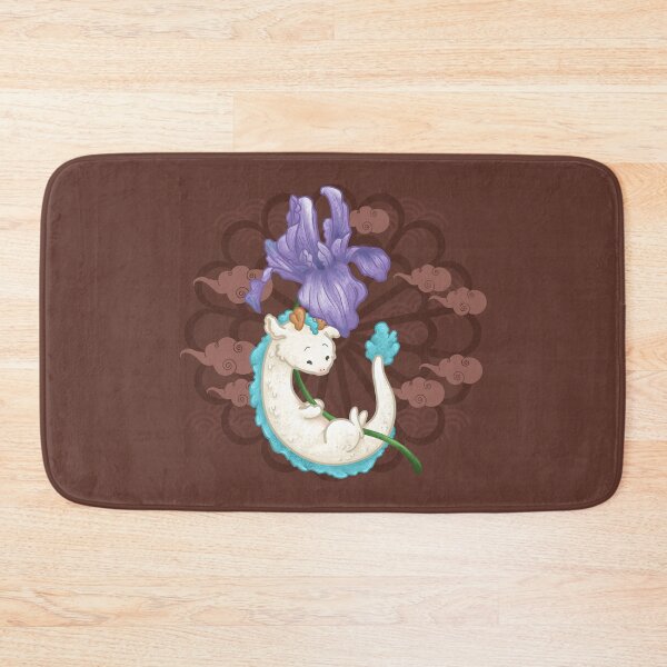 Item preview, White Dragon Holding a Iris Flower designed and sold by Khotekmei.