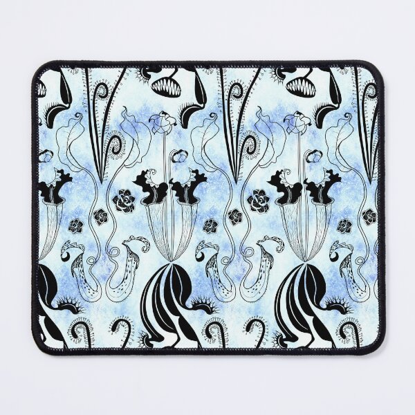 Item preview, Carnivorous garden - black on light blue texture designed and sold by kobyakov.