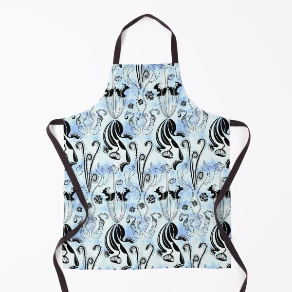 Item preview, Carnivorous garden - black on light blue texture designed and sold by kobyakov.