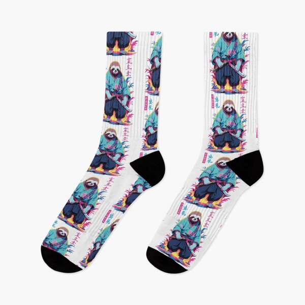 Item preview, Samurai Sloth Aesthetic Vaporwave Style designed and sold by LuminOrb.