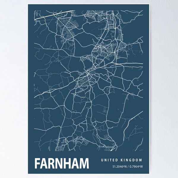 Item preview, Farnham Blueprint City Map designed and sold by Peek-Designs.