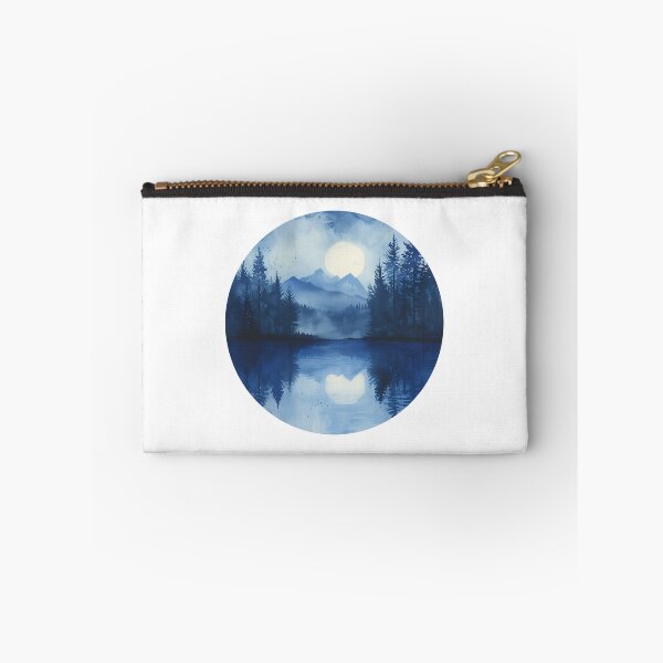 Item preview, Moonlit Forest Lake Canvas Art designed and sold by amortka.