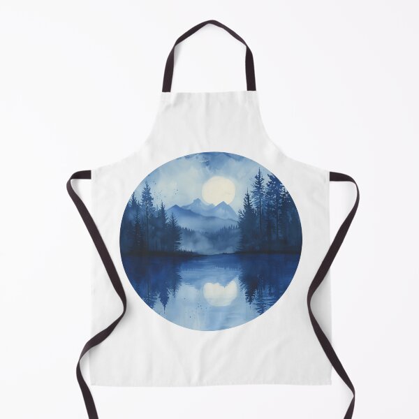 Item preview, Moonlit Forest Lake Canvas Art designed and sold by amortka.