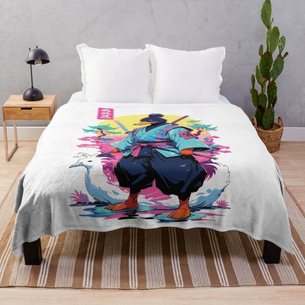 Item preview, Samurai Duck Aesthetic Vaporwave Style Japan Art designed and sold by LuminOrb.