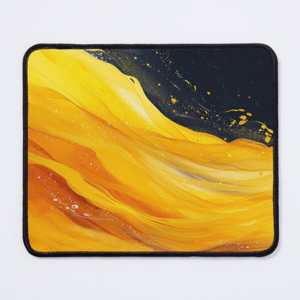 Artikelvorschau, Abstrakte gelbe und orange Welle Kunstdruck entworfen und verkauft von amortka.