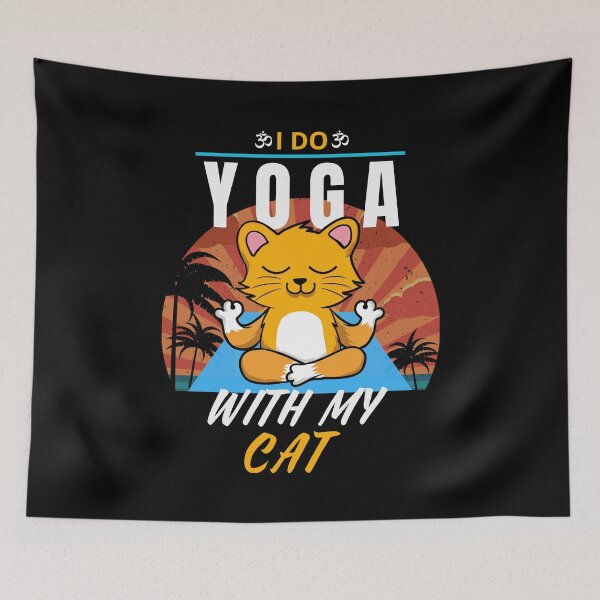 Item preview, Puppy Yoga I Do Yoga With My Cat - Pet Therapy designed and sold by pkk72.