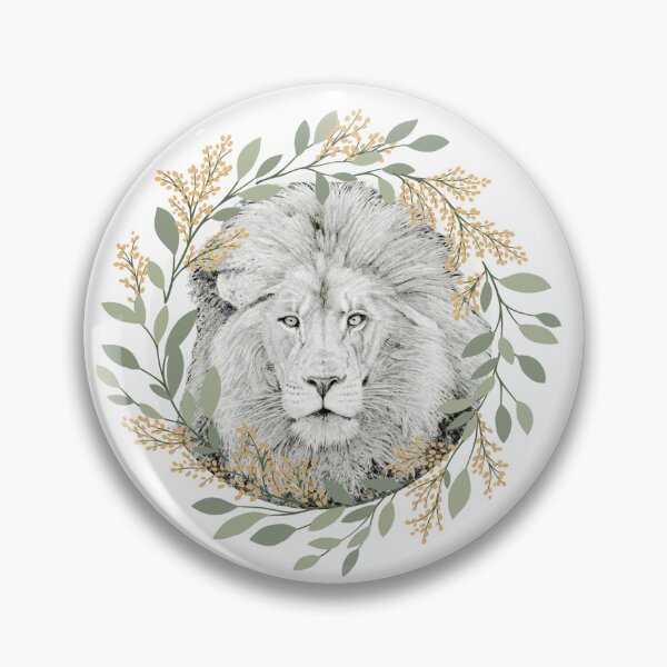 Item preview, Male Lion Gazing from the Bushveld - Wildlife Pencil Sketch Print designed and sold by IDoMatterROSASS.