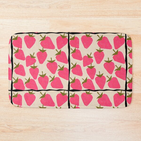 Item preview, Pink Strawberry Pattern Risograph Print designed and sold by KokoroCreations.