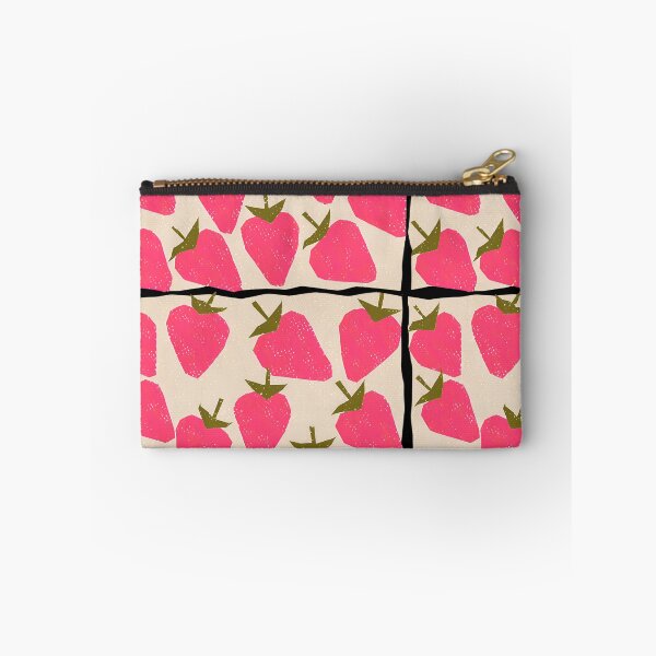 Item preview, Pink Strawberry Pattern Risograph Print designed and sold by KokoroCreations.