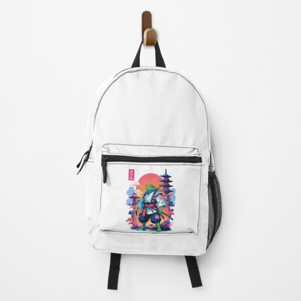 Item preview, Samurai Frog & Aesthetic Vaporwave Style designed and sold by LuminOrb.