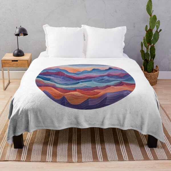Artikelvorschau, Leinwandbild „Berglandschaft“ in farbenfroher abstrakter Optik entworfen und verkauft von amortka.