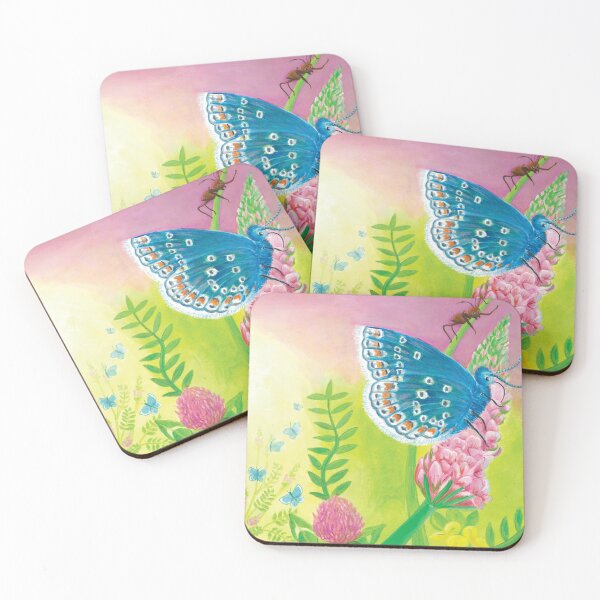 Item preview, Polyommatus thersites - Chapman's Blue Butterflies of Flowery Grassland  designed and sold by Julia Doria.