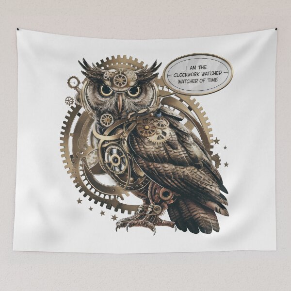 Item preview, Steampunk Owl Clockwork Watcher designed and sold by behnay.