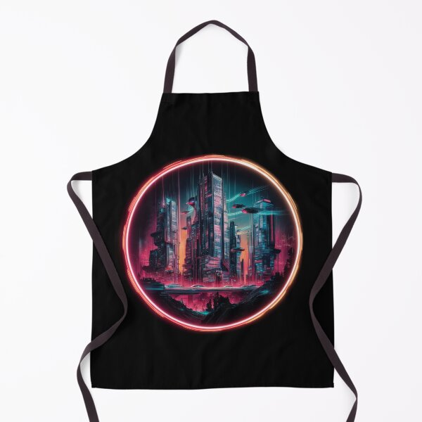 Item preview, Neon Futuristic Cyberpunk Cityscape designed and sold by behnay.