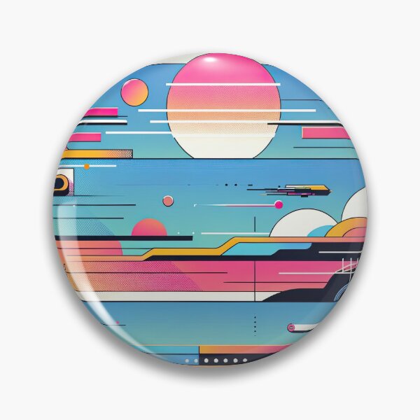 Item preview, Colorful futuristic anime inspired abstract scene designed and sold by SunkenCost.