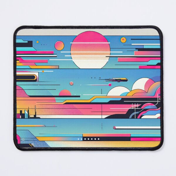Item preview, Colorful futuristic anime inspired abstract scene designed and sold by SunkenCost.
