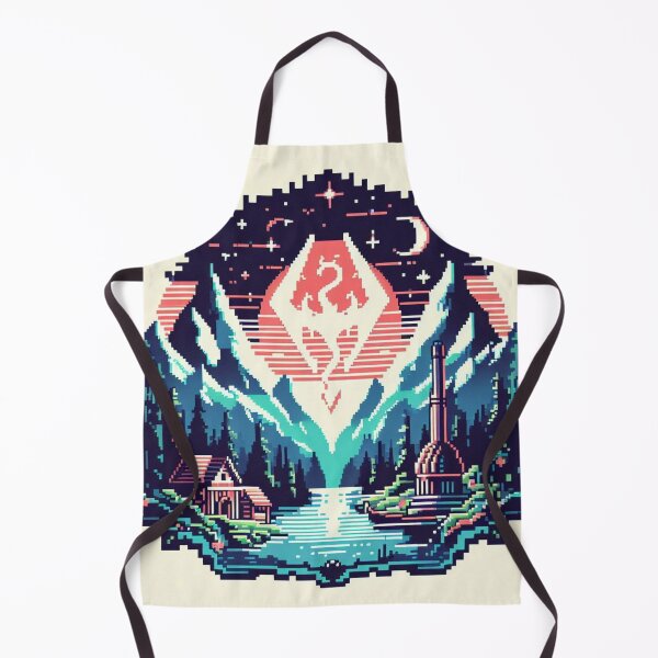 Item preview, Skyrim Beautiful Snowy Mountains Pixel Art designed and sold by Jake-Carter0.