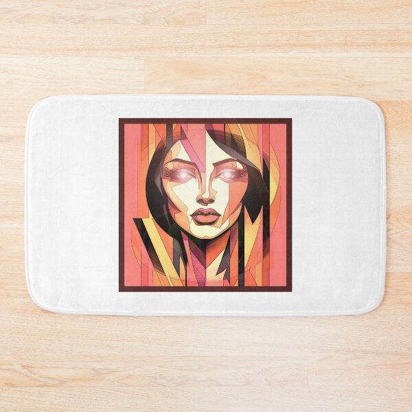 Item preview, abstract womens face 2024 cubism artwork tileartwork designed and sold by tileartwork.