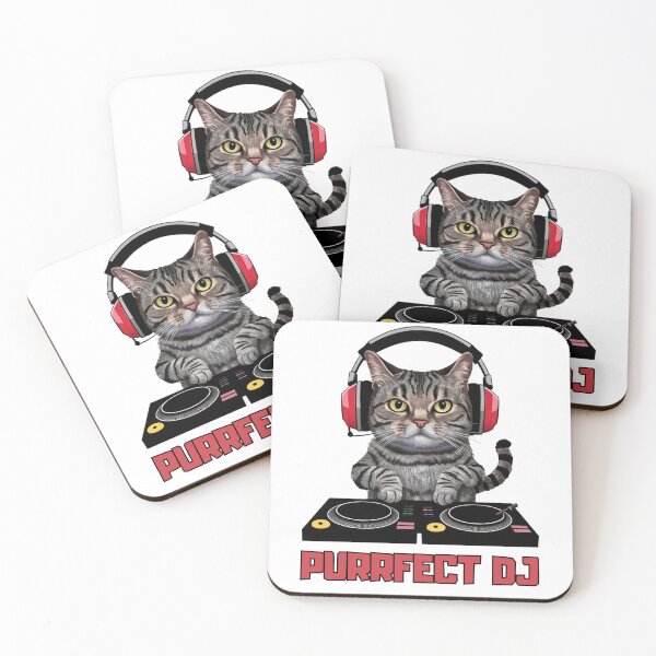 Item preview, Funny Cat Design - Purrfect DJ designed and sold by vk09.