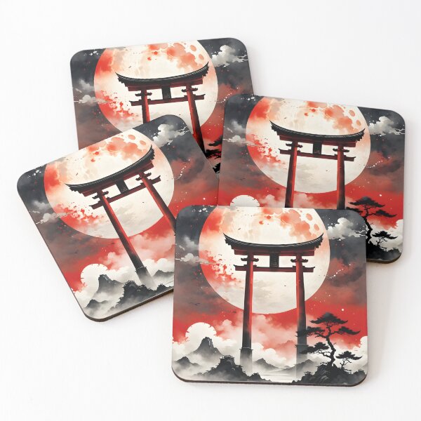 Item preview, Torii in the mist against the backdrop of the moon, at night designed and sold by Emile-Sabord.