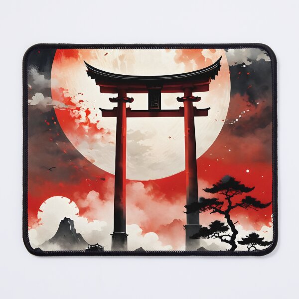 Item preview, Torii in the mist against the backdrop of the moon, at night designed and sold by Emile-Sabord.