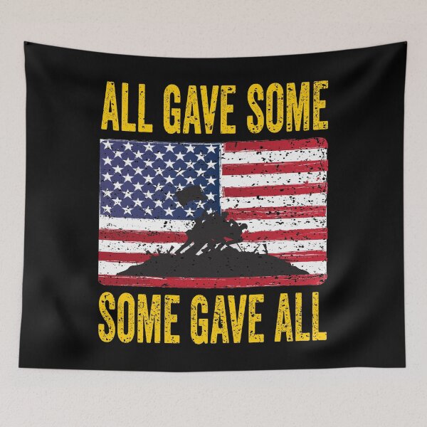 Item preview, Military Memorial Day All Gave Some Soldier USA Flag 4th of july designed and sold by BOUCHERIT amine.
