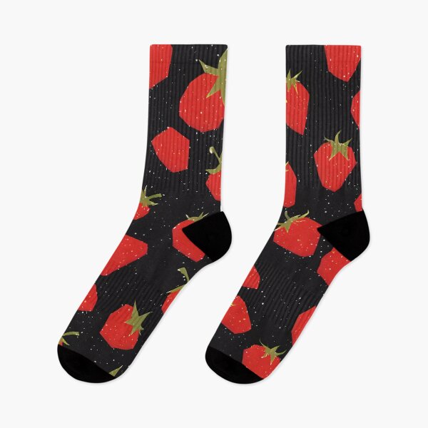 Item preview, Red Strawberry Pattern Risograph Print designed and sold by KokoroCreations.