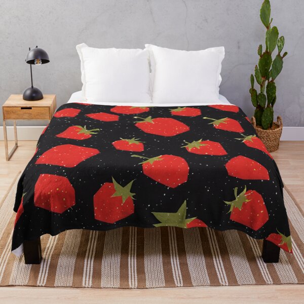 Item preview, Red Strawberry Pattern Risograph Print designed and sold by KokoroCreations.