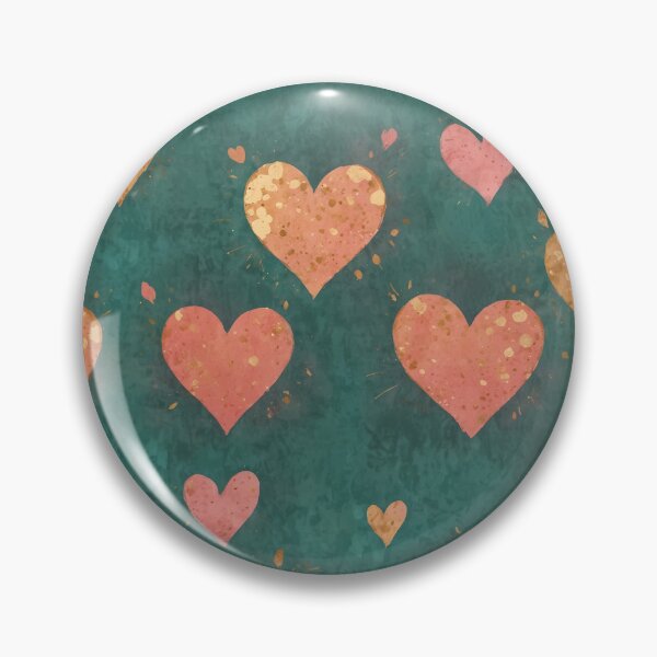Artikelvorschau, Vibrant geen and gold hearts art  entworfen und verkauft von PatternPuppy.