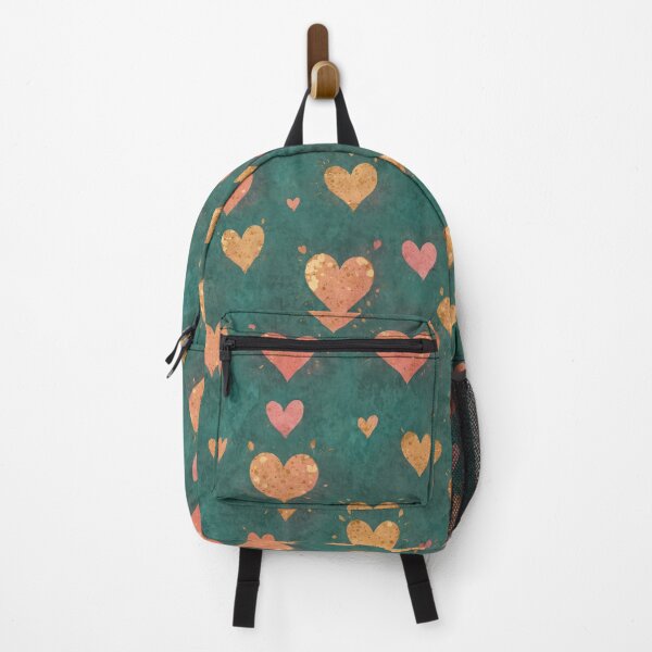 Artikelvorschau, Vibrant geen and gold hearts art  entworfen und verkauft von PatternPuppy.