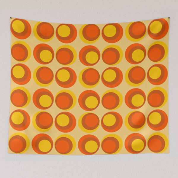 Item preview, Orange Retro Circles Pattern – Classic & Timeless  designed and sold by CreaTwinkles.