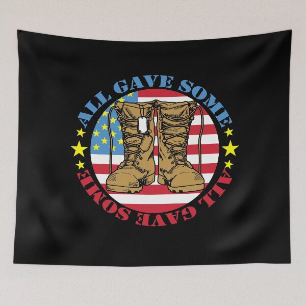 Item preview, Military Memorial Day All Gave Some Soldier USA Flag 4th of july designed and sold by BOUCHERIT amine.