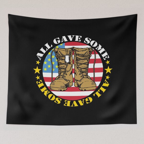 Item preview, Military Memorial Day All Gave Some Soldier USA Flag 4th of july designed and sold by BOUCHERIT amine.