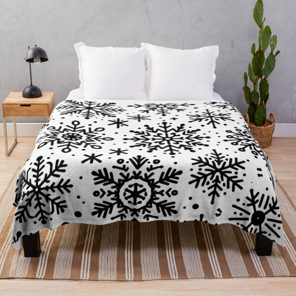 Item preview, Black and White Snowflake Snow designed and sold by Bunmigraphics .