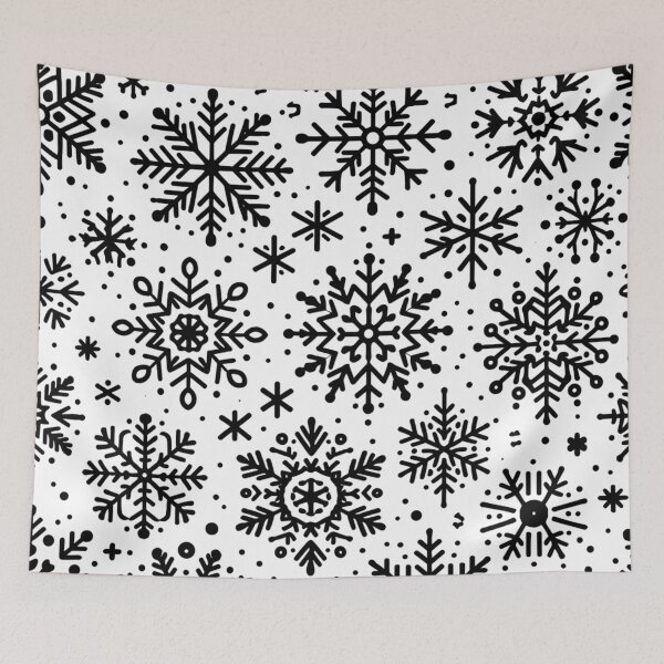 Item preview, Black and White Snowflake Snow designed and sold by Bunmigraphics .