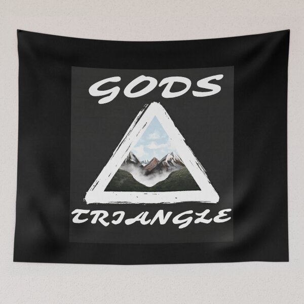 Item preview, Gods triangle in universe and mountains christian happy cute romantic gifts  designed and sold by thankful-loco.