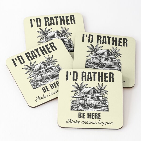 Item preview, I'd rather be here - Make dreams happen - holiday travel dreams designed and sold by PrettyPinkSkies.