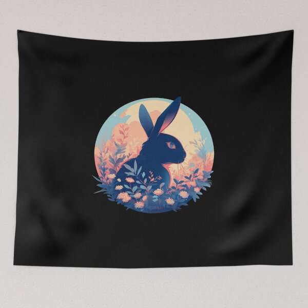 Item preview, Bunny Owner // Aesthetic bunny // bunny silhouette // Animal Art // Beautiful bunny Art  designed and sold by SMARTKIT  DESIGNAGENCY.