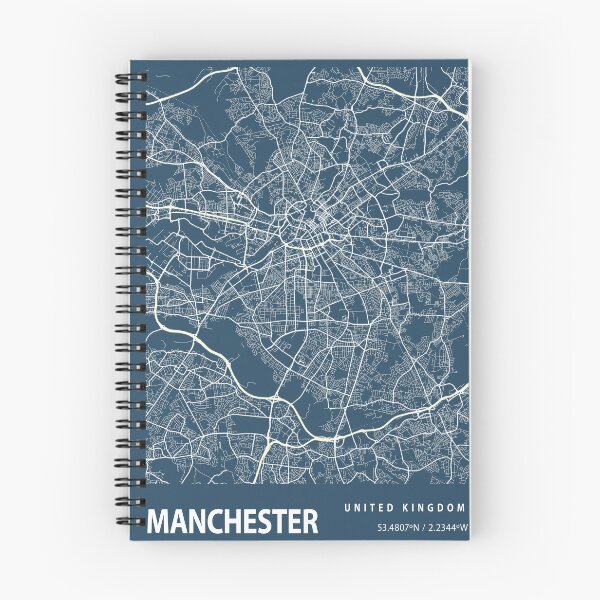 Item preview, Manchester Blueprint City Map designed and sold by Peek-Designs.
