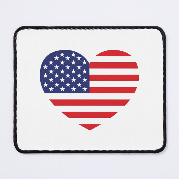 Item preview, US Flag On Heart Design designed and sold by Myra365Art.