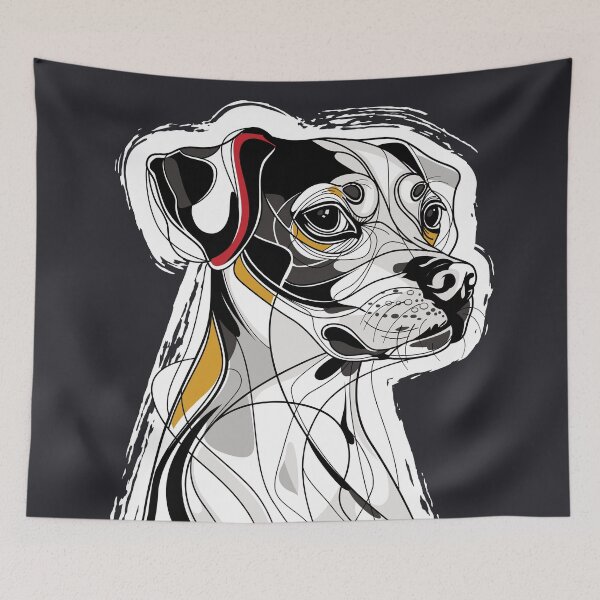 Item preview, Abstract Dog Line Art Portrait designed and sold by Voysla.