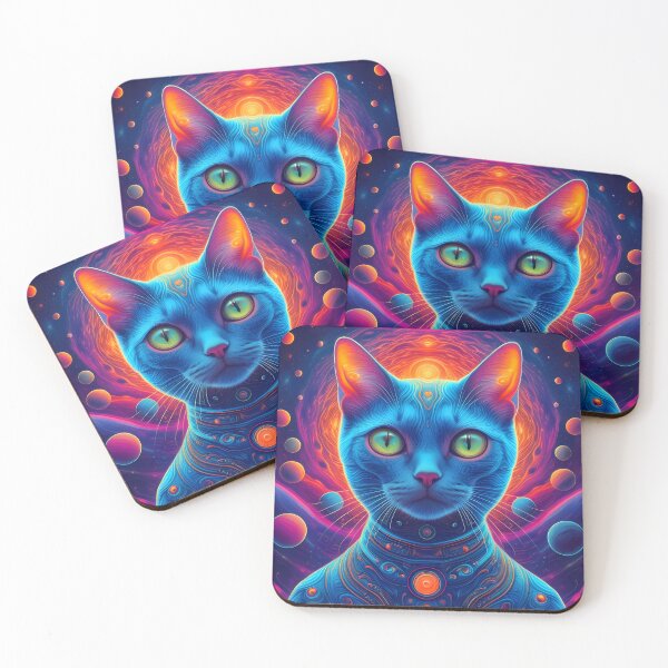 Item preview, Cosmic Dreamer: Colourful Fantasy Space Cat designed and sold by FocusedArt.