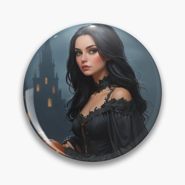 Item preview, Spooky Halloween Enchanted Spells Raven Haired Witch designed and sold by EnchantedVista.