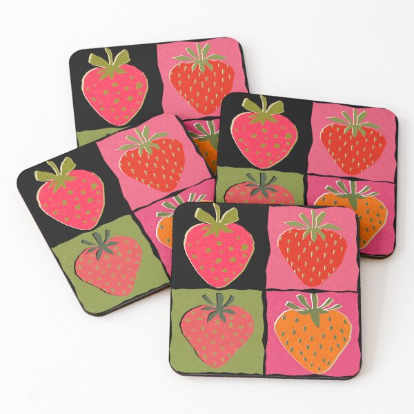 Item preview, Strawberry Collection Risograph Print designed and sold by KokoroCreations.