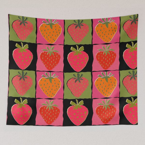 Item preview, Strawberry Collection Risograph Print designed and sold by KokoroCreations.
