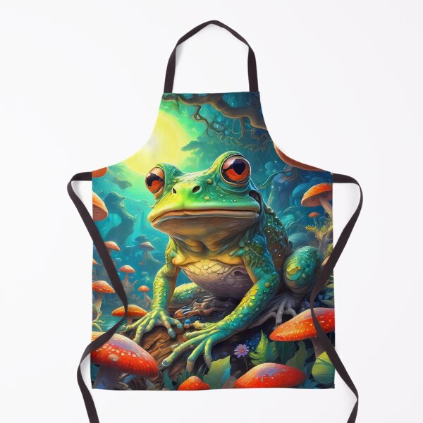 Item preview, Cute Mushroom Melodies: Whimsical Frog Art designed and sold by FocusedArt.