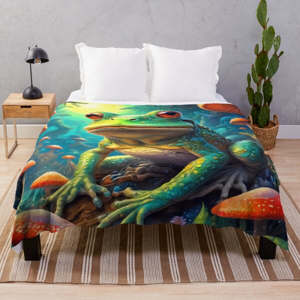 Item preview, Cute Mushroom Melodies: Whimsical Frog Art designed and sold by FocusedArt.