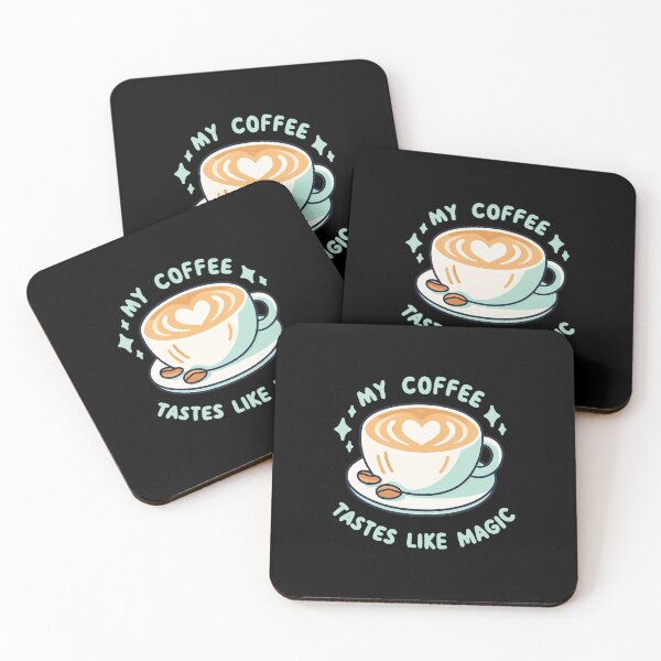 Item preview, My Coffee Tastes Like Magic - Whimsical Coffee Cup Art designed and sold by Simplystik.