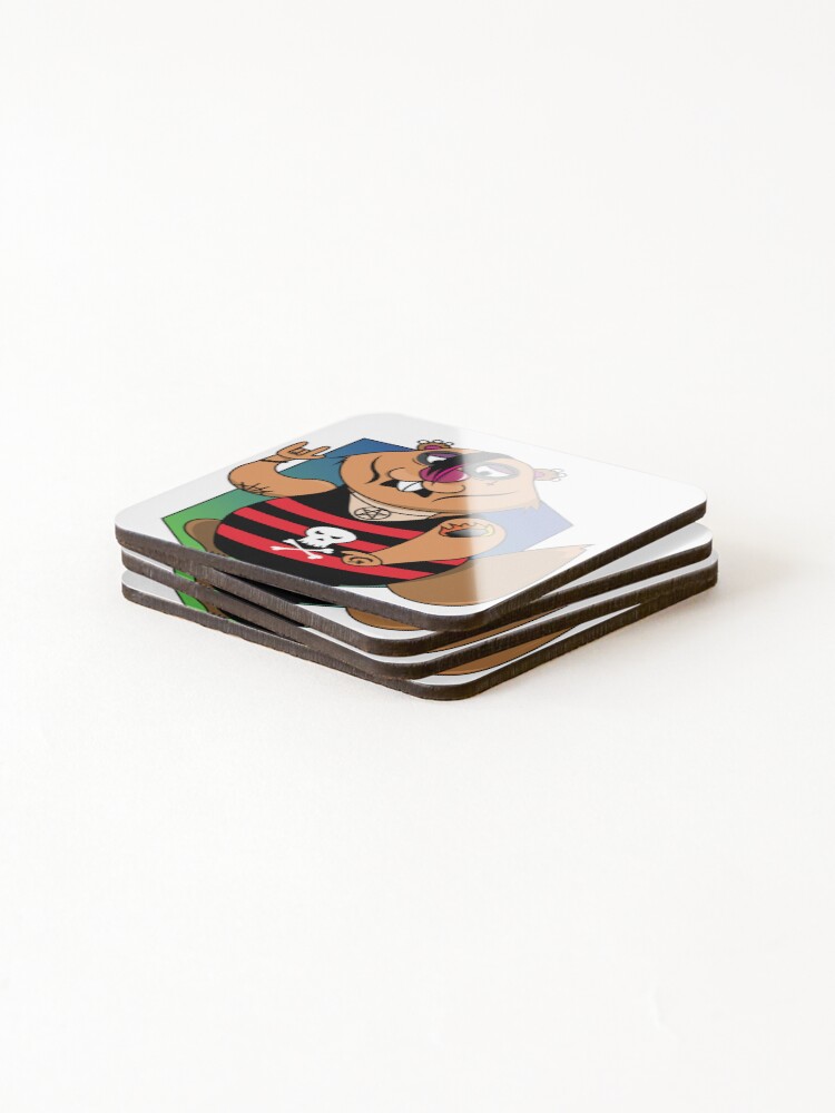 Thumbnail 4 of 5, Coasters (Set of 4), Goth Gopher designed and sold by Inkryptix.